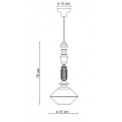 LARIAT CERAMICZNA LAMPA WISZĄCA     C2511 GIA   FERROLUCE